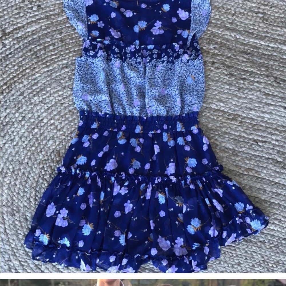 NWT Misa Aryana Navy Printed Dress